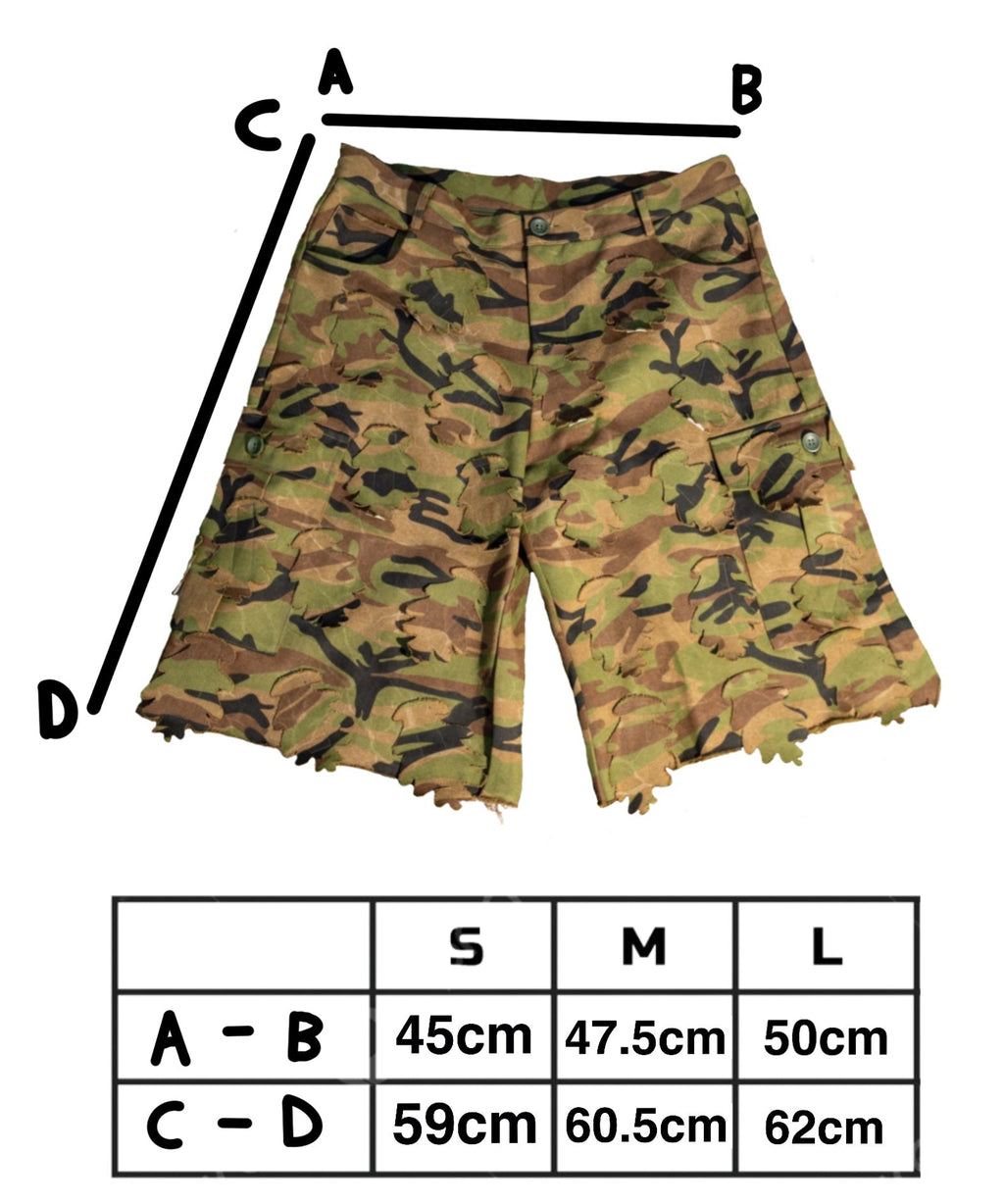 3D Camo Cargo Shorts